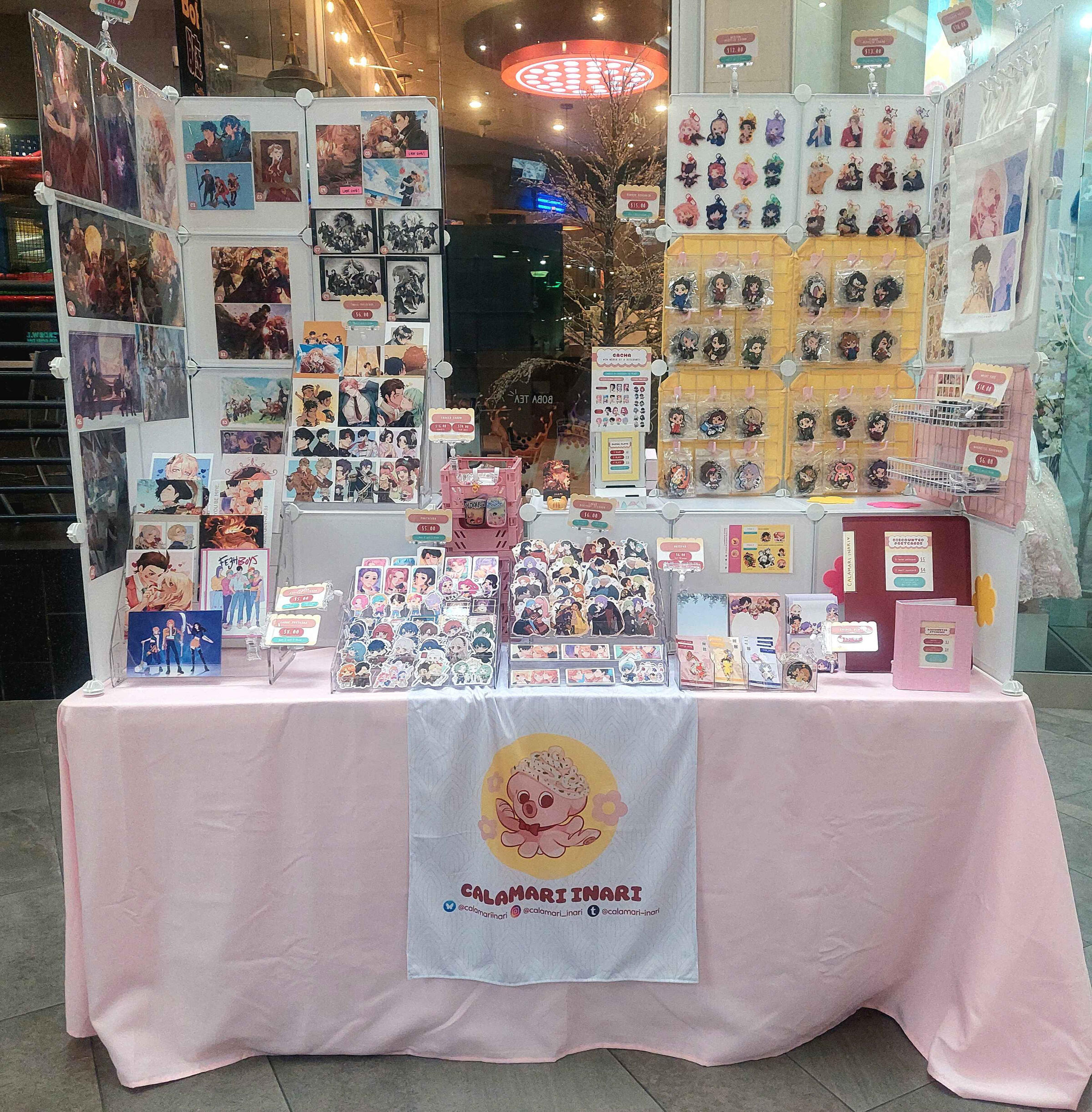 Booth setup at Fancon 2025, Eastridge Center, San Jose